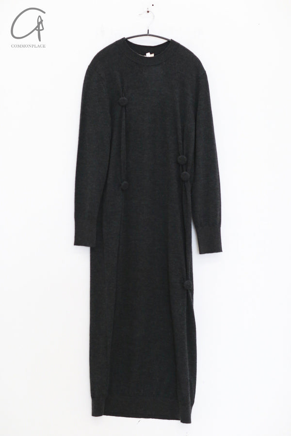 SWAYING 25 Early Spring Long Sleeve Cashmere Dress SW-SW25PS2L06-HEIHUI Black